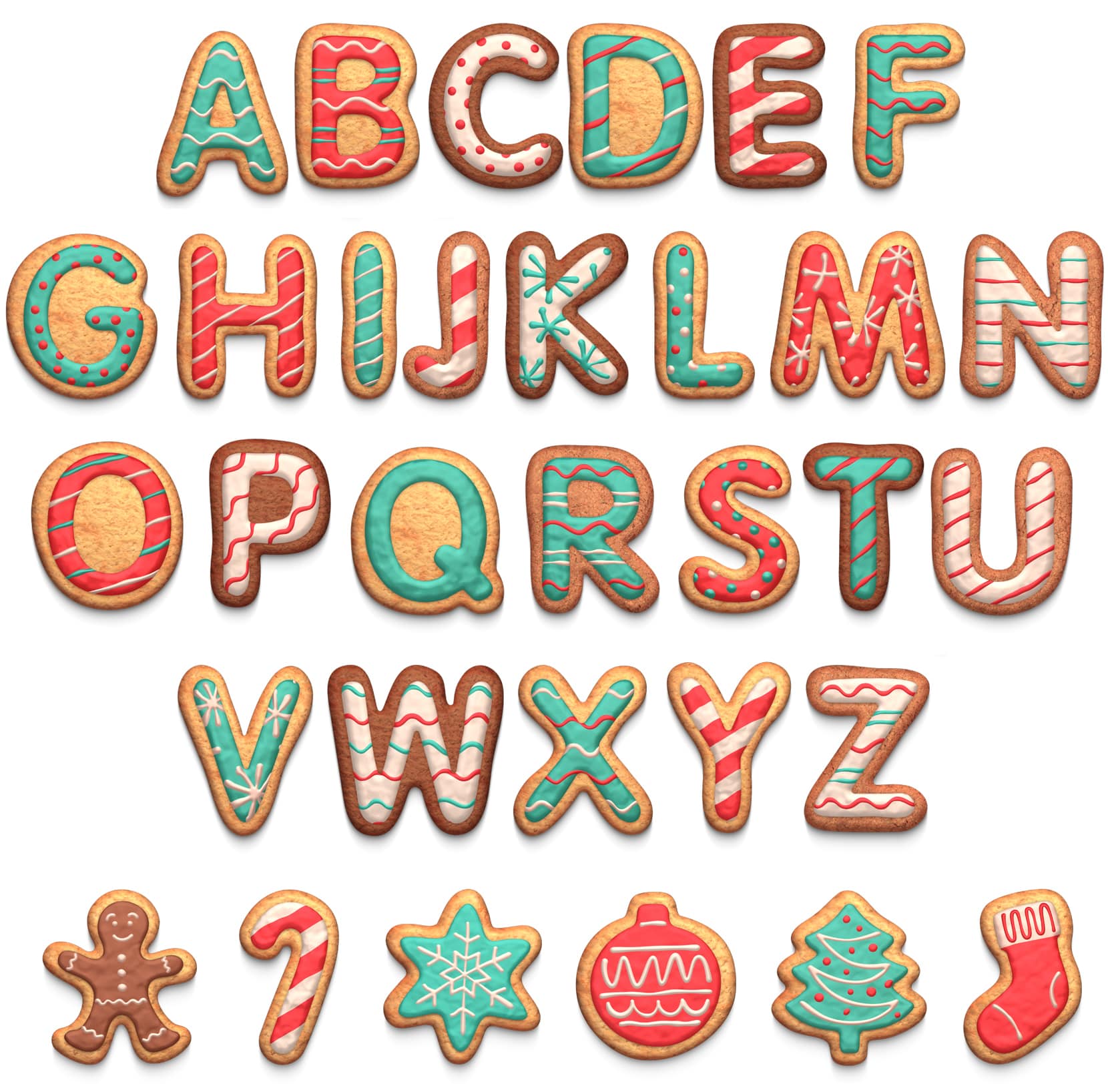 free printable christmas alphabet templates
