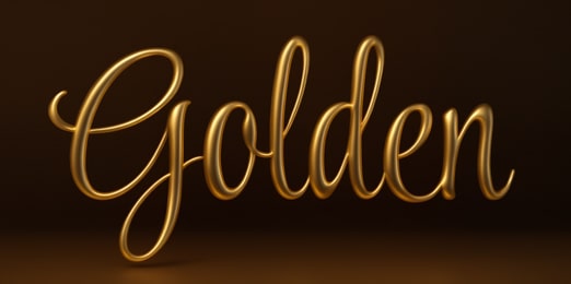 Thin gold typography.