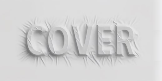 Text effect of letters covered with a thin sheet.
