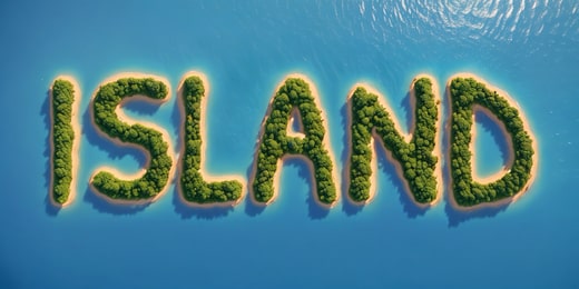 Tropical island inspired typography.