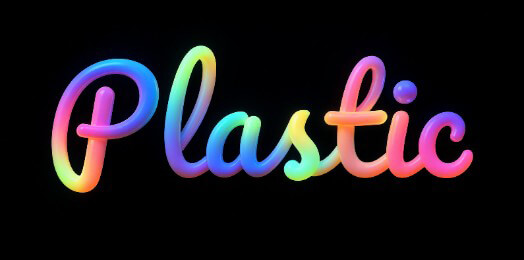 Mate plastic with glow typography.