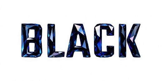 Black diamond text effect.