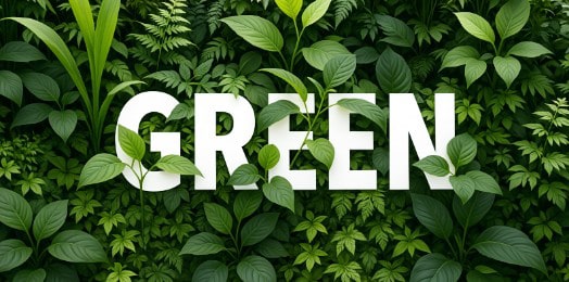 Green forest text effect.