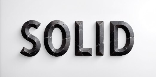 Hard and solid granite text effect.