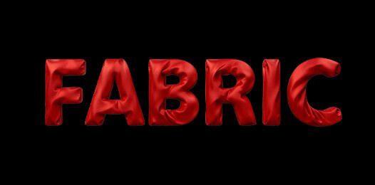 Satin fabric text effect.