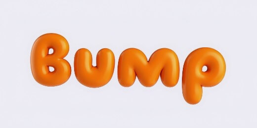 Orange bumped up text effect.