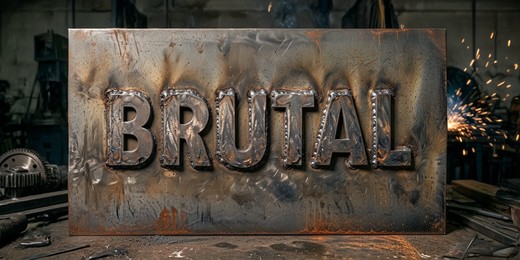 Metal weld joint text effect generated with Art Text AI.