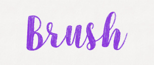 Paint brush typography