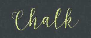 Chalk effect text design