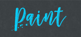 Paint brush lettering