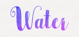 Watercolor typography