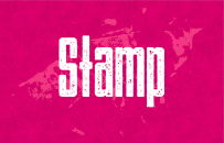 Stamp style lettering