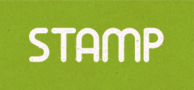 Stamp style text design
