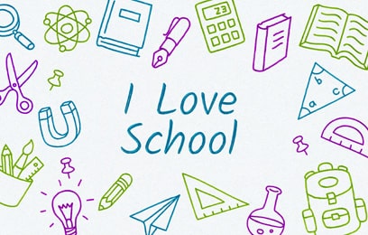 Back to school typography.