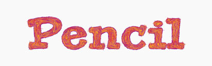 Color pencil text effect.