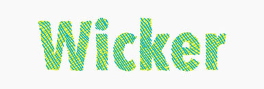 Paint wickerwork typography.