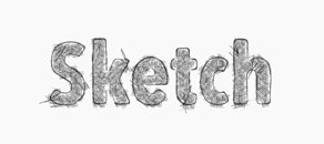 Sketch strokes text effect.