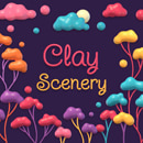 Cartoon clay typography