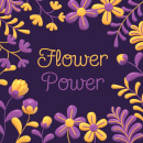 Flower power cartoon text effect