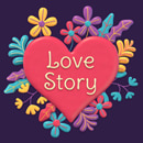 Love story typography