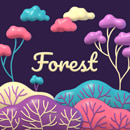 Plasticine text effect scenery