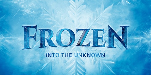 Ice cold text effect as seen in Frozen cartoon.