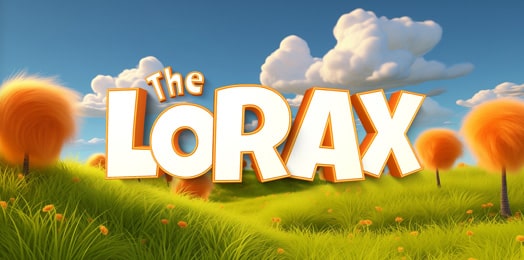 3D text title as in the popular cartoon.