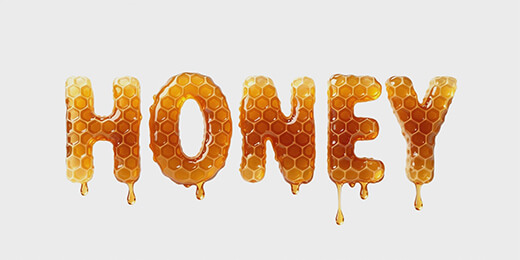 Honeycomb letters.