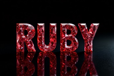 Posh ruby 3D text effect.