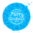 Christmas greeting with holiday art