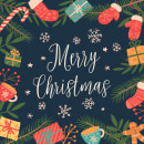 Flat Christmas Typography