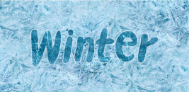 Frozen text design effect