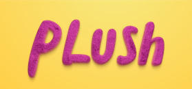 Plush texture 3D text