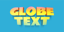 Spherical 3D lettering