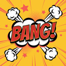 Comics book bang typography