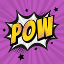 Comics pow typography