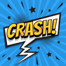 Crash shout-out typography