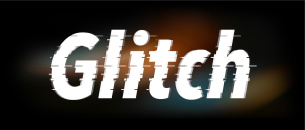 Glitch effect lettering