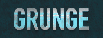 Metal grunge typography