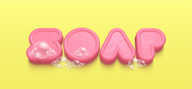 Soap 3D text