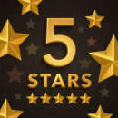 Five star 3D text