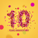 Confetti text effect and numbers