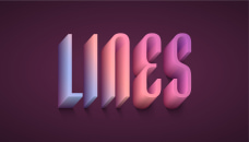 Gradient lettering
