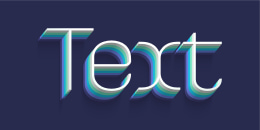 Depth outline lettering