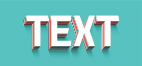 3D outline text design