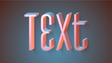 Lettering 3D gradient