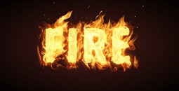Fire text effect