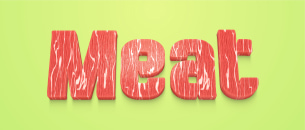 Meat texture typography