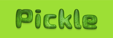 Veggie 3D texture text