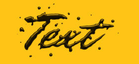 Ink typography effect